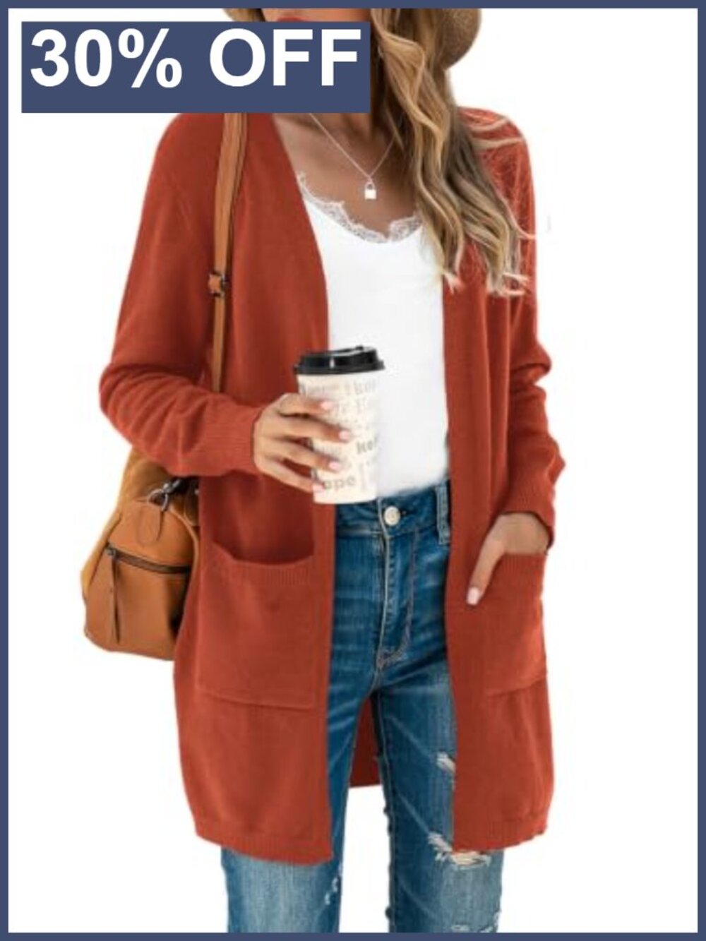 Open Front Duster Cardigan Sweater with Pockets Oversized Knit Layer